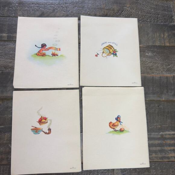 Vintage Lot 4 Unused Greeting Cards 1949 Greeting Card with Sheet Music Insert - Picture 2 of 7
